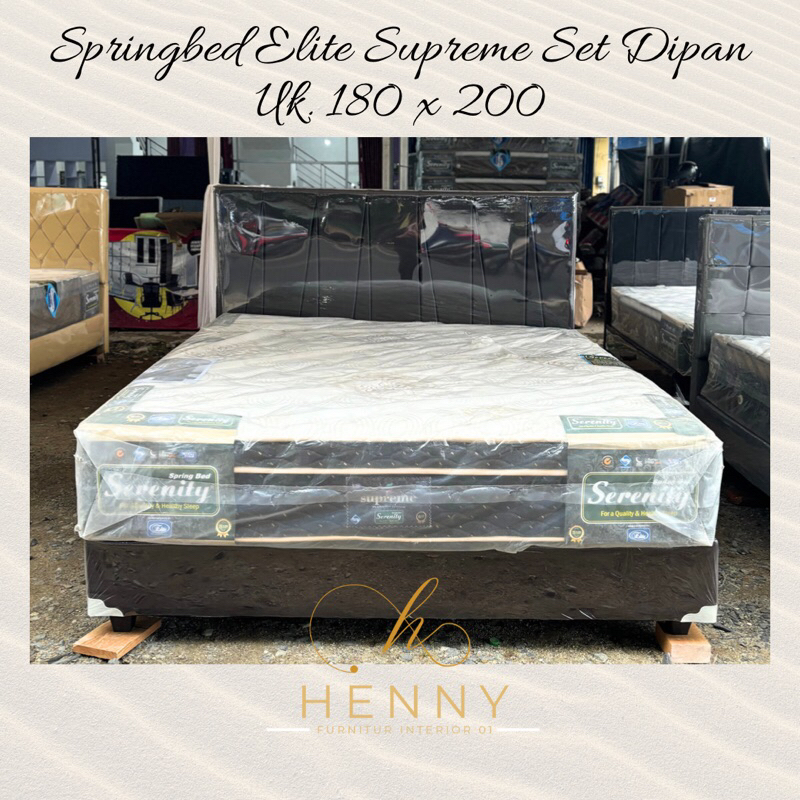 Henny Furniture Springbed Elite Supreme Set Dipan Uk. 180 x 200