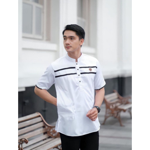 tERBARU Baju Koko Kurta Lengan Pendek Baju Koko Fashion Muslim Pria Dewasa/ Baju koko lengan Pendek 