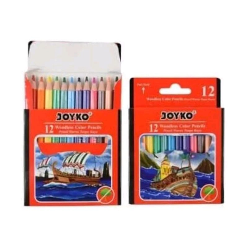 

(12pcs) Pensil warna pendek Joyko CP-107/pensil warna isi 12/pensil warna Joyko
