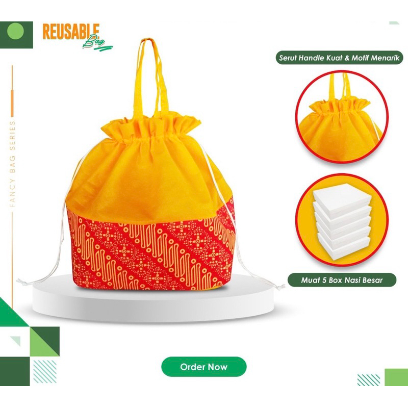 

goodie bag kotak 22 batik spunbond hantaran syukuran jahit