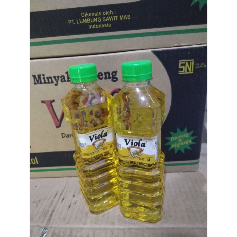 

Minyak goreng viola 500ml botol 1 dus