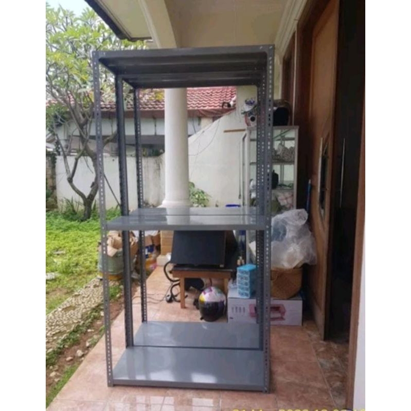 RAK BESI SIKU 3 SUSUN TINGGI 2 METER