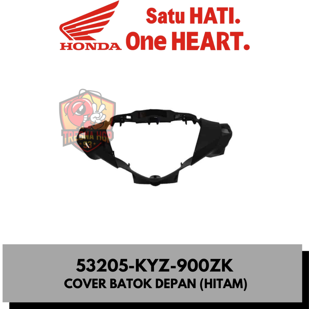 53205-KYZ-900ZK COVER BATOK DEPAN HITAM SUPRA X 125 HELM IN ORIGINAL | COVER HANDLE FR 53205KYZ900ZK