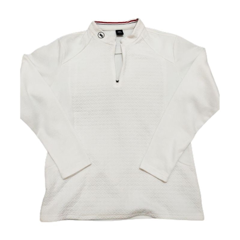 baju sweatshirt putih waffle texture Trespass second