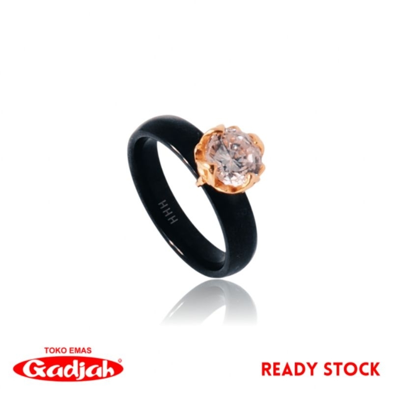 Cincin Keramik Fashion Emas Solitaire - Toko Emas Gadjah