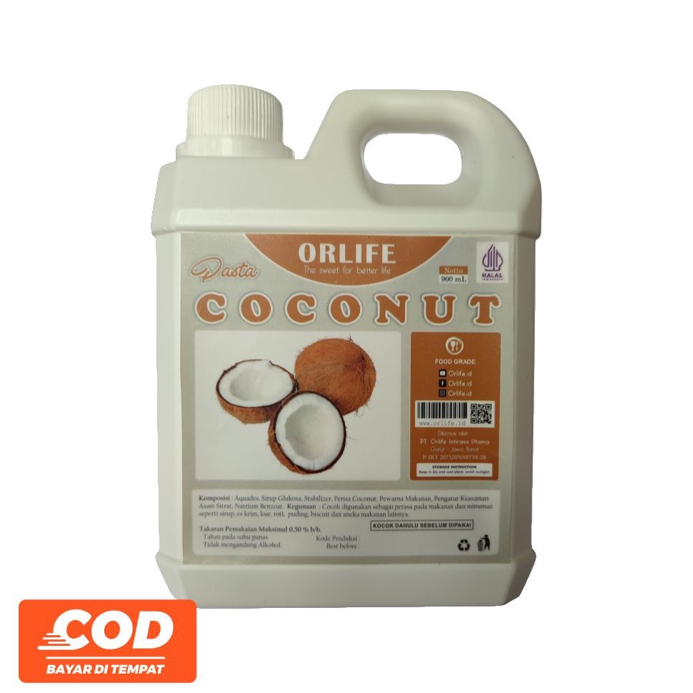 

WFF151 GROSIR Pasta Rasa Kelapa atau Coconut Orlife 1 Kg Orlife