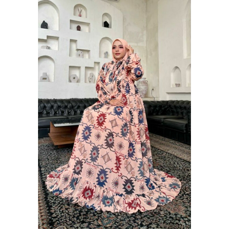 gamis syar'i Naraya series versi hijab by Mariani fashion