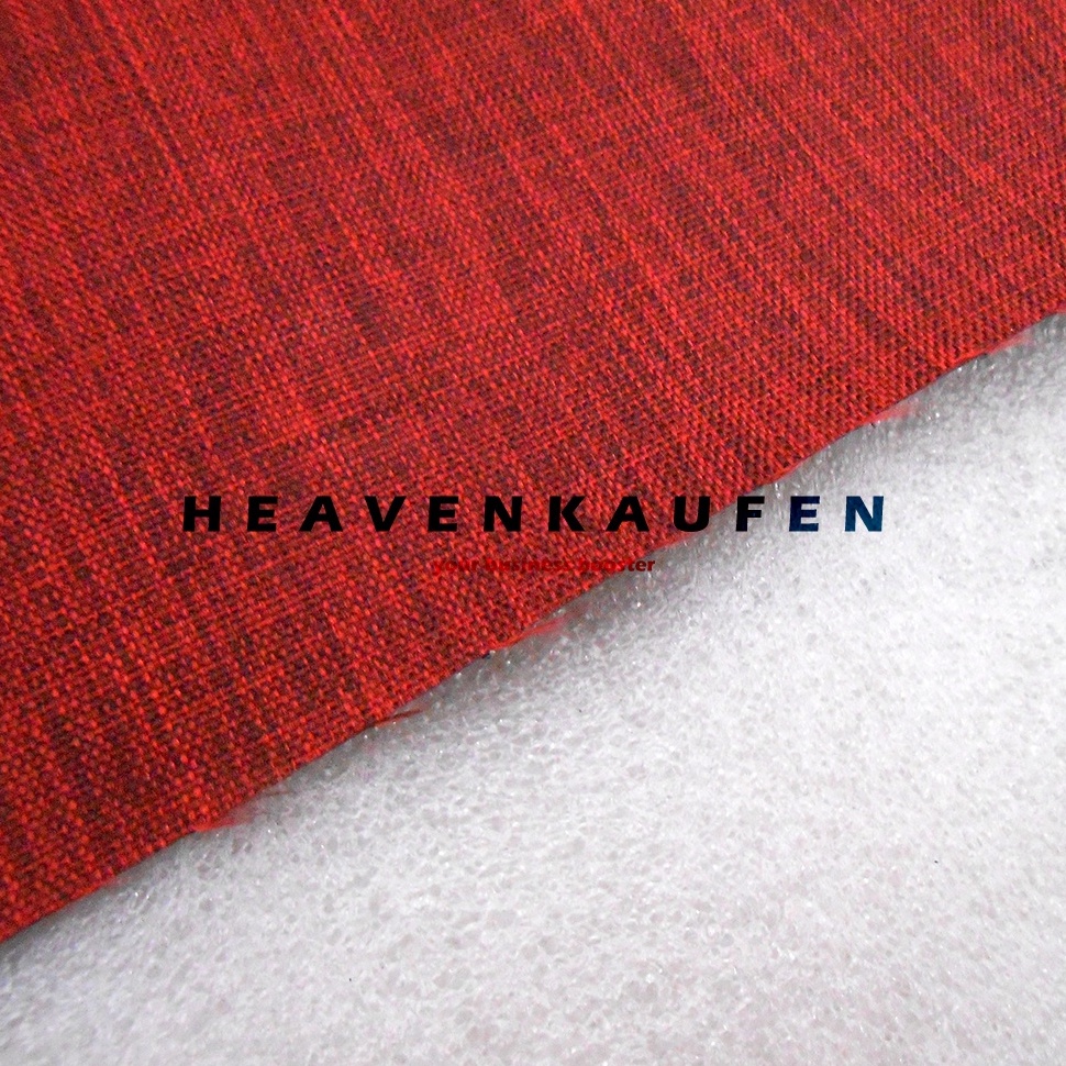 PTK639 XC26619 Bahan Kain Tas Polyester 3D Merah Motif Salur Toscana Coating PVC Meteran