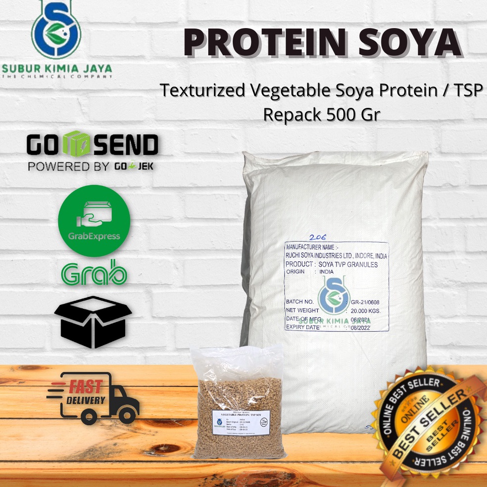 

VWW933 D2289 Texturized Soy Protein TSP TVP Ex India 5 gr Daging Nabati Protein Pengganti Daging
