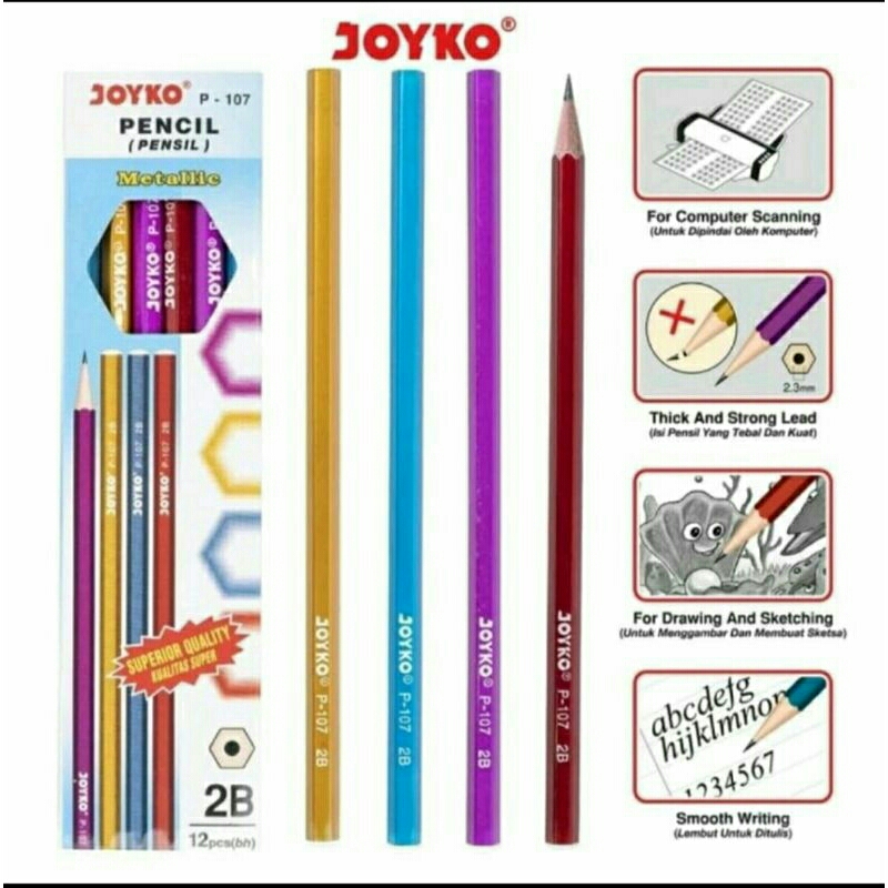 

Pensil 2B P107 Joyko (harga satuan)
