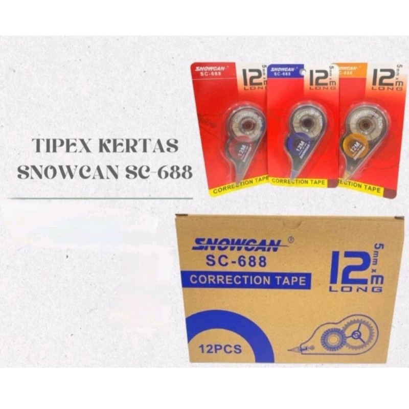 

CORECTION TAPE 12 METER PACMAN / TIPE X KERTAS 12 METER MURAH