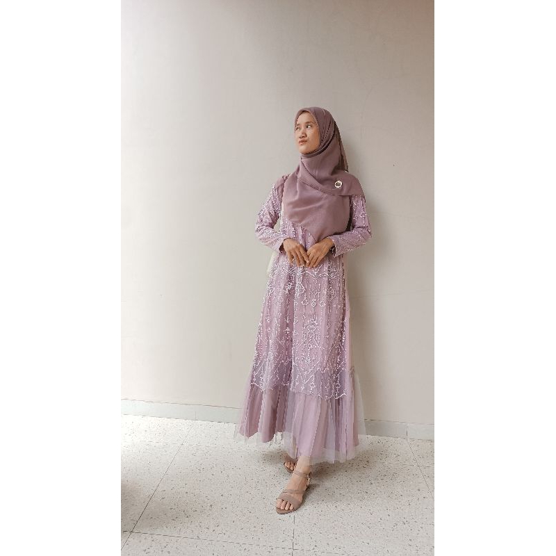 kenzaoutfit // Dress brukat muslim / baju lebaran 2024/ Dress brukat lebaran / gamis brukat lebaran 
