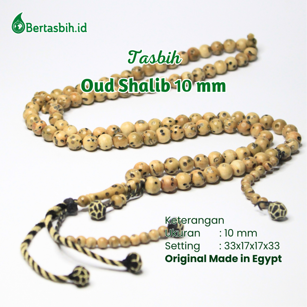 Tasbih Oud Shalib Asli 10 mm