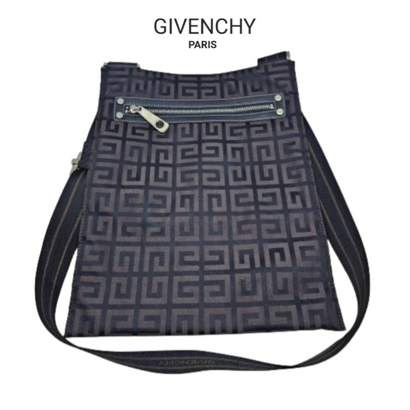 Tas Sling Bag Selempang Givenchy Crossbody Unisex Nylon Dark Brown Black Rare