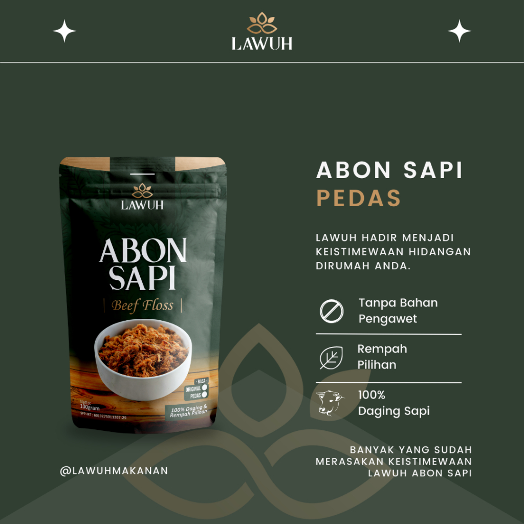 

Abon Sapi Pedas Premium Lawuh Abon Sapi Pedas