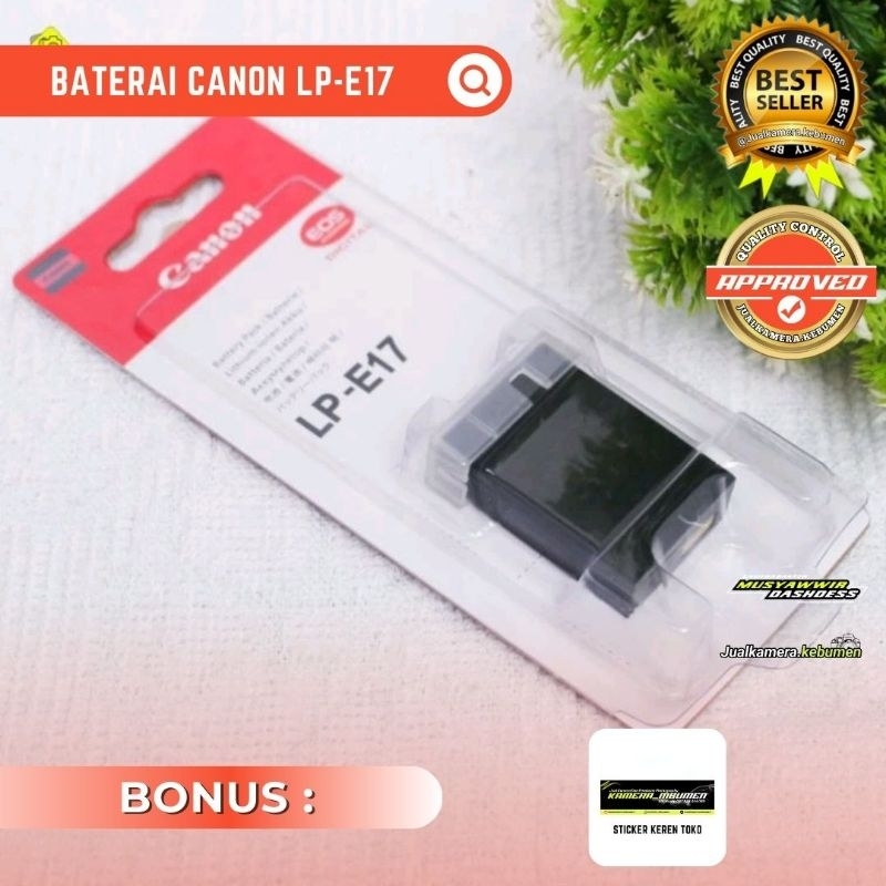 BATERAU LP-E17 BATTERY LPE17 UNTUK KAMERA CANON EOS M3 EOS M5 EOS M6 EOS 77D EOS 750D EOS 760D EOS 8