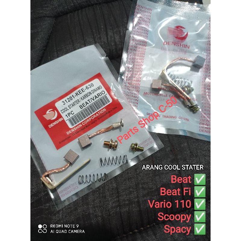 Arang Cool Stater / Carbon Dinamo Honda Beat Beat Fi Vario 110 Scoopy Spacy Import "ORIGINAL DENSHIN