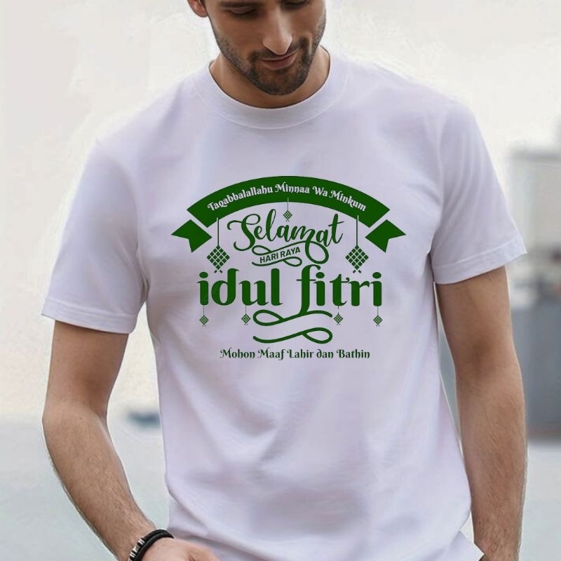 Frugal Project Kaos Lebaran Warna Putih Pria Wanita Baju Lebaran Nyaman