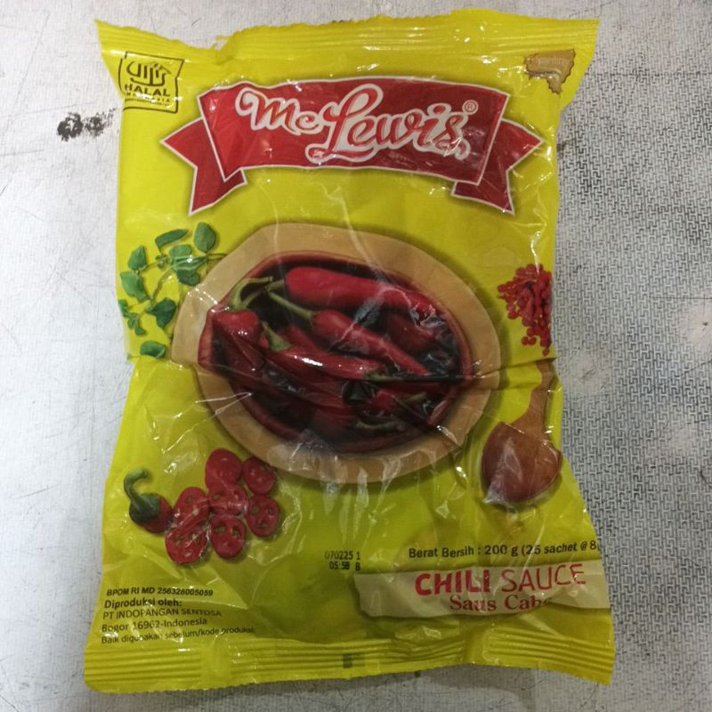 

Mclewis chili sauce sachet/stik