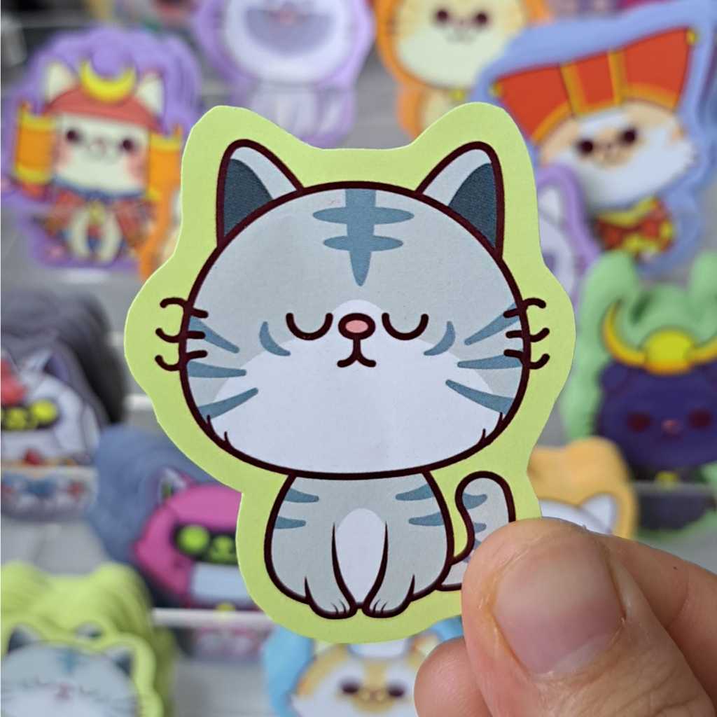 

Sticker kucing - Grey