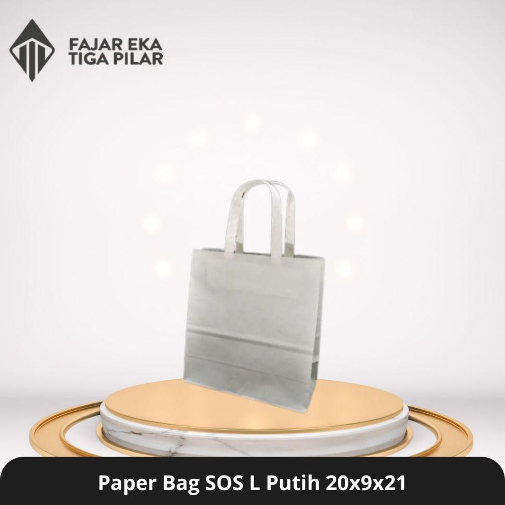 

Paperbag SOS L Putih 20x9x21