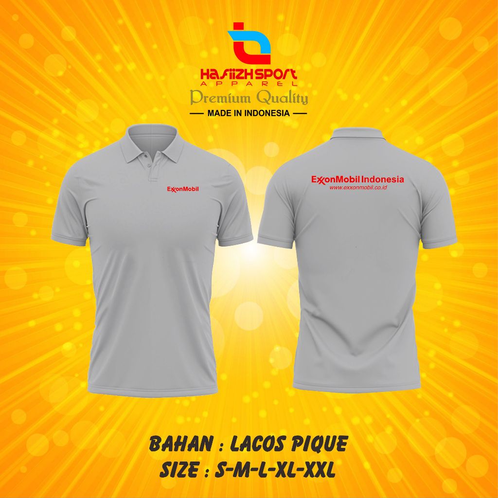 KAOS POLO KERAH EXXON MOBIL INDONESIA BAHAN PREMIUM