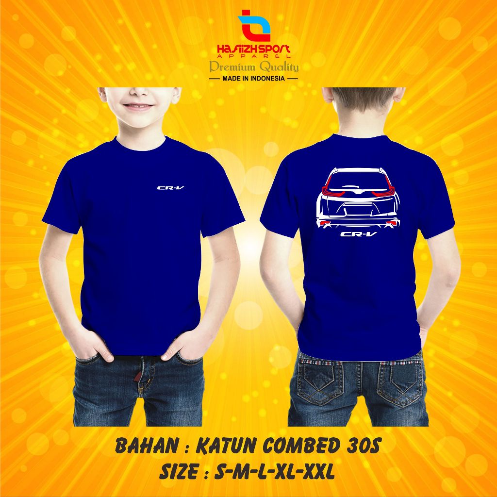 KAOS BAJU ANAK MOBIL HONDA CRV BAHAN PREMIUM
