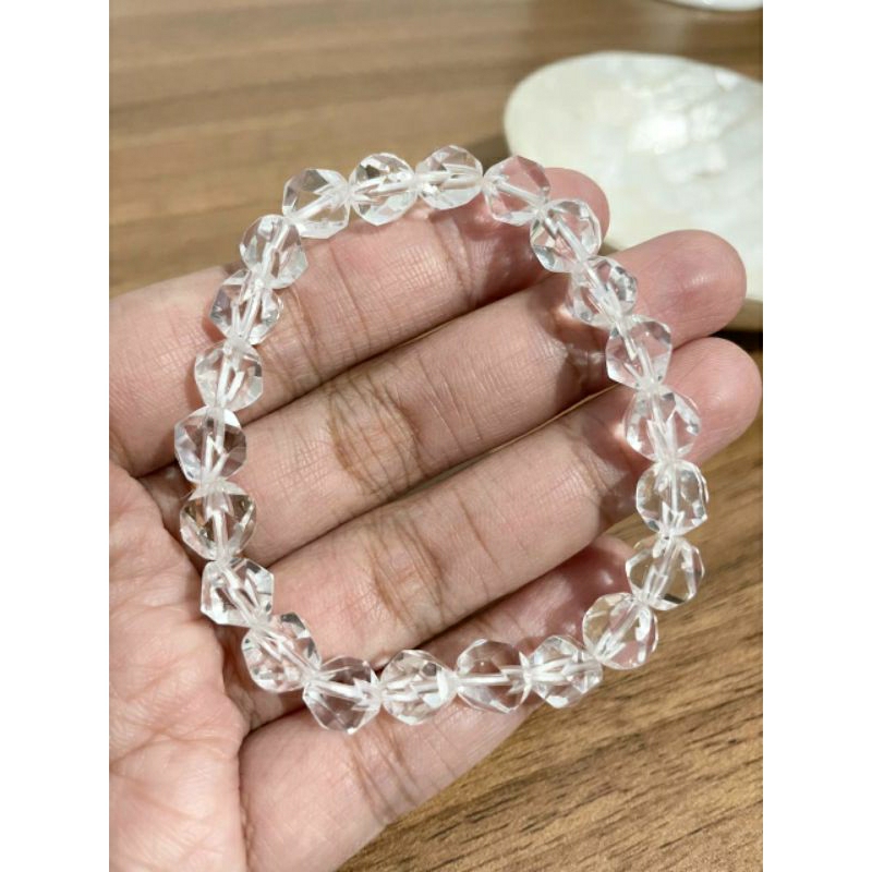 GELANG CLEAR QUARTZ | GELANG BATU ALAM | GELANG BATU ALAM ASLI