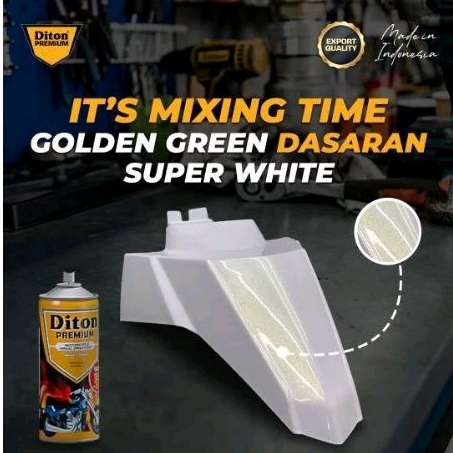 Pilok Putih Bunglon Golden Green Paket 4Klg Diton Premium Cat Semprot Sepeda Motor Mobil