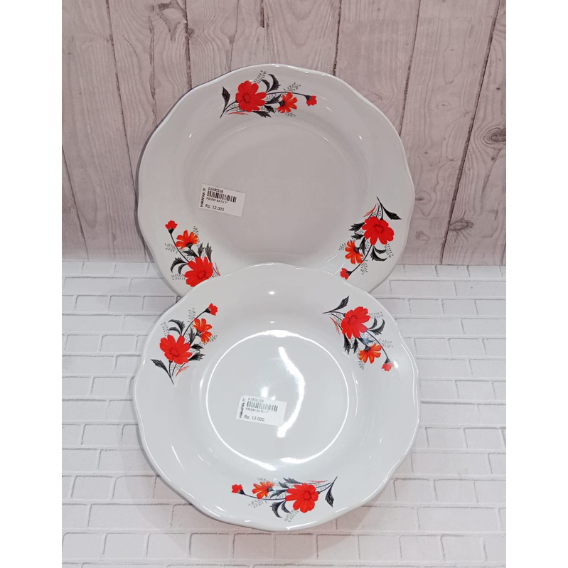 PIRING MAKAN BATU PORSELEN 7” / PIRING BATU KERAMIK