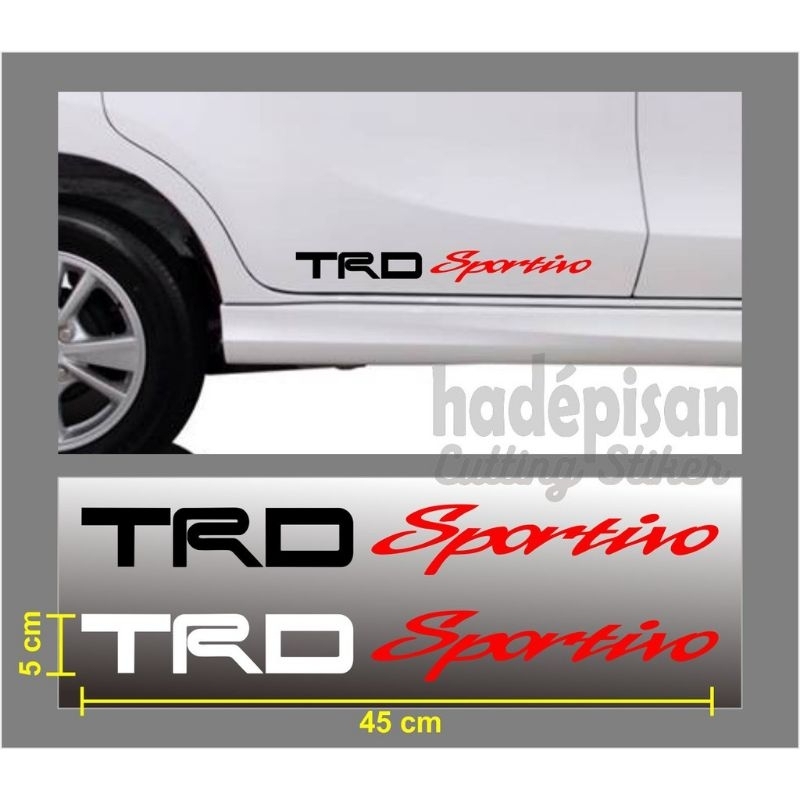 stiker TRD Sportivo stiker bodi samping stiker mobil Ayla Agya Honda brio
