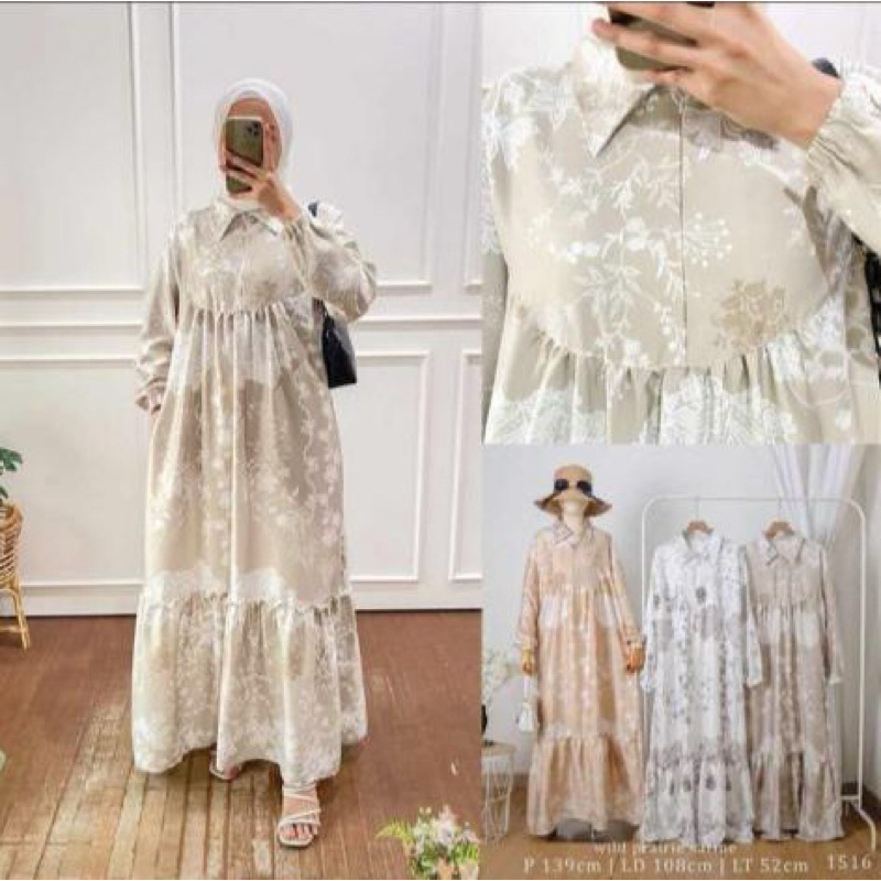 faya dress silk import motif