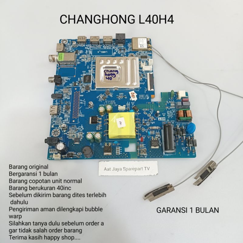 MAINBOARD TV LED CHANGHONG L40H4 L40H7 MB - MOBO - MODUL - MOTHERBOARD