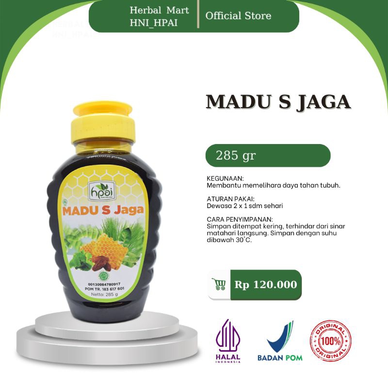 Herbal Mart _ HNI.HPAI (100% Produk Original) Madu SJ Sapu Jagad 285 g  Membantu memelihara daya tahan tubuh.