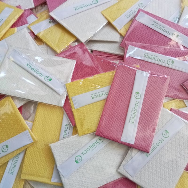 Satu Set Tisu Prasmanan/Tisu Hajat/Tisu Makan +Tusuk Gigi Steril