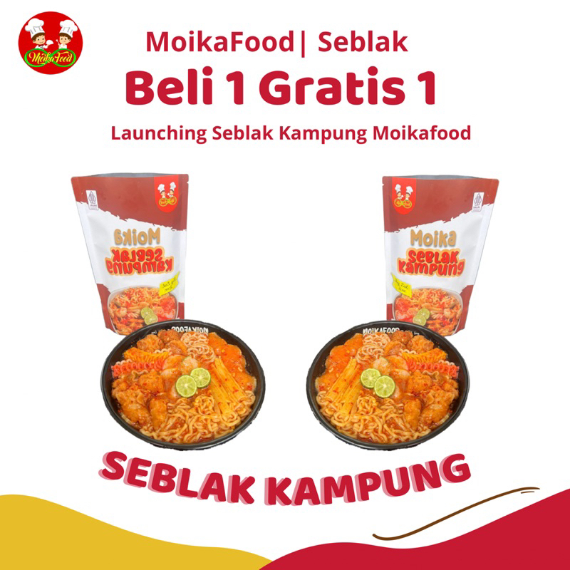 

Beli 1 Gratis 1 Launching Seblak kampung Moikafood Pedas Enak instan autentik Moika Food