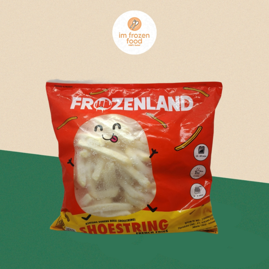 

Frozenland Shoestring 500gr Kentang Goreng