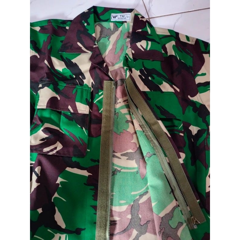 PDL TNI Velbet woll Sritex  full perkeras, Resleting puring dan Non puring