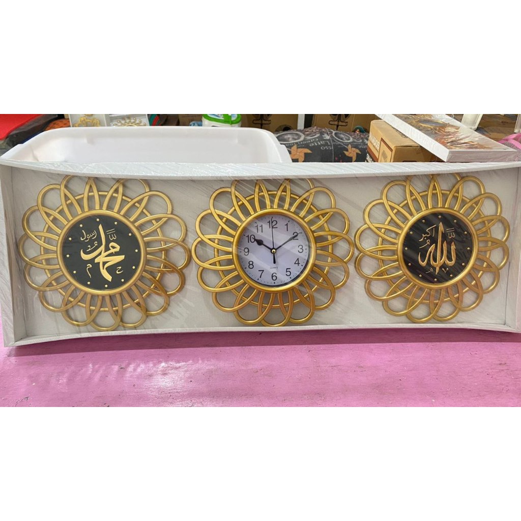 Jam Dinding Dekorasi 3 in 1/Dekorasi Ruang Tamu Minimalis/Hiasan Dinding