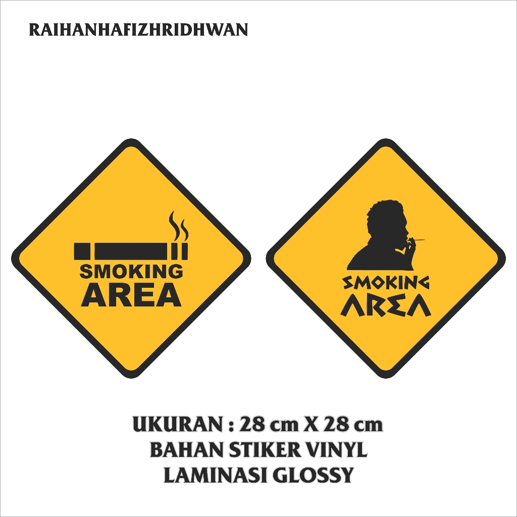 

STIKER / STIKER SMOKING AREA / STIKER AREA MEROKOK / STIKER RAMBU RAMBU / RAMBU RAMBU