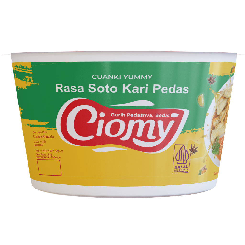 

CIOMY Cup Spicy Cuanki Instan Non MSG Chicken Cheese Reguler Lite Tahu Lidah Kering Besar kecil viral rasa Kari suir ayam