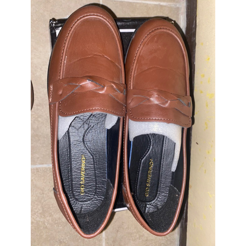 preloved flat shoes gio saverino coklat