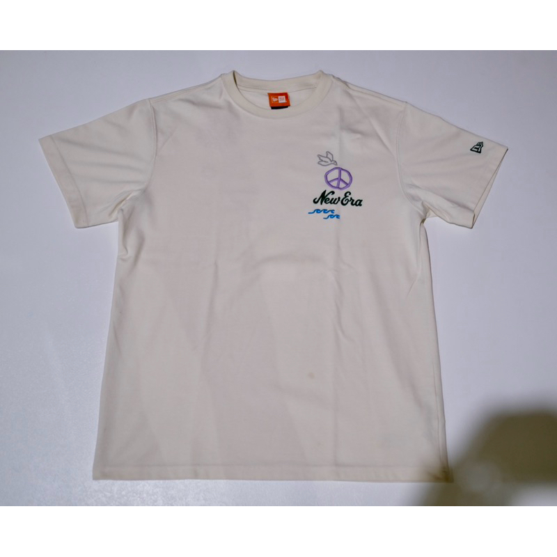 Jual Kaos New Era Collab Piece Bordir - Broken White