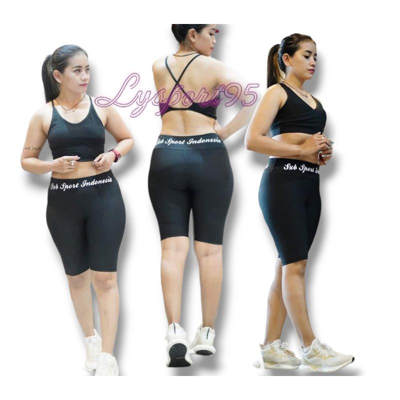 Sport bra dan celana 2/4 sxb sport Gym/Senam/yoga