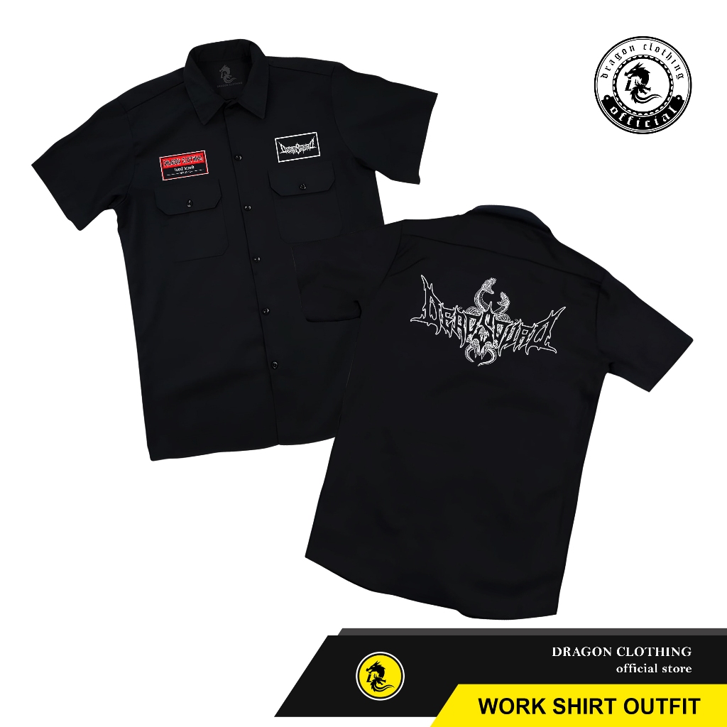 Kemeja Workshirt DEAD SQUAD SNAKE | Workshirt Pria Keren Distro | DRAGON CLOTHING