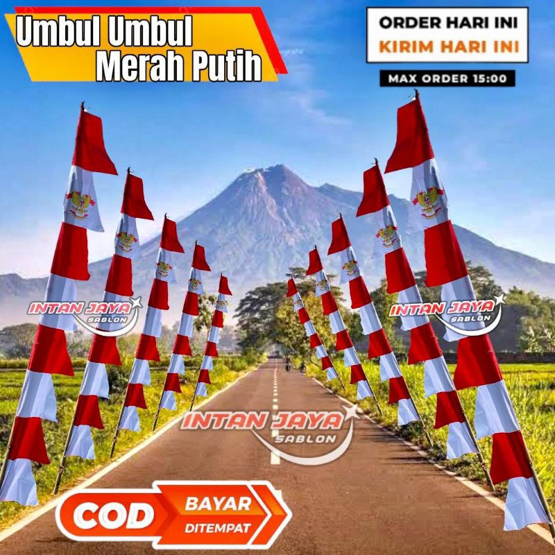 UMBUL UMBUL MERAH PUTIH 10 PCS