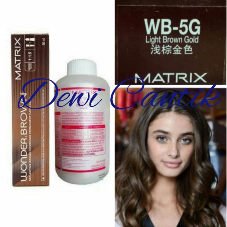 Terbaru MATRIX WONDER BROWN LIGHT BROWN GOLD  WB5G DAN OXYDANT BBT