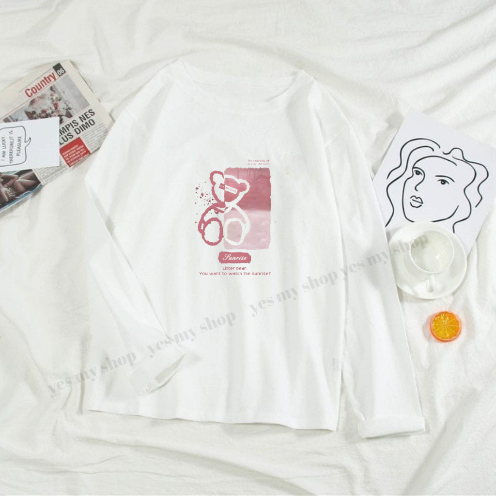 Kaos Oversize Wanita Lengan Panjang/ Kaos Distro WANITA// Kaos Streetwear Oversize / Baju Kaos Distr