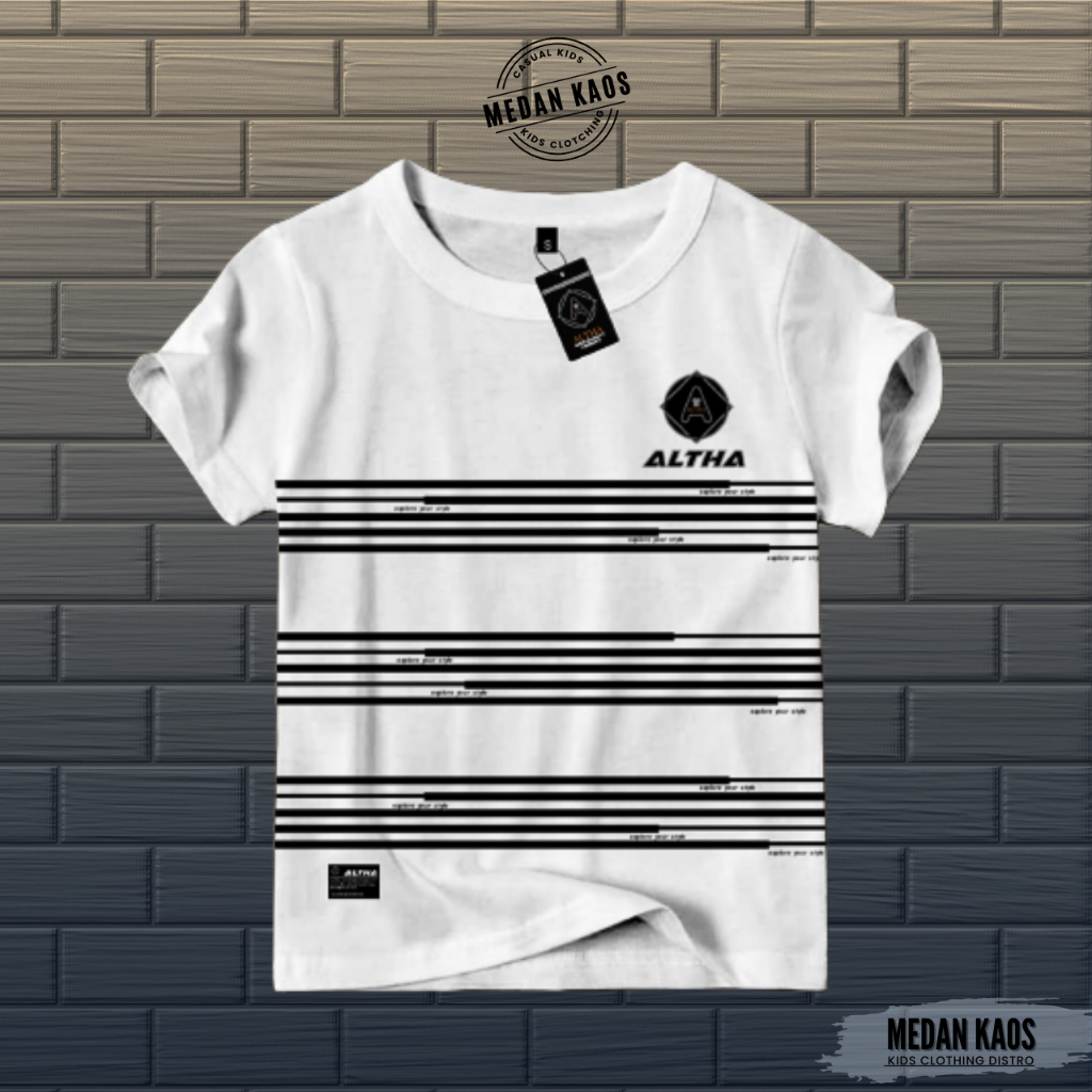 Baju Kaos Anak Distro Cowok Cewek Motif Lengan Pendek Umur 1 2 3 4 5 6 7 8 Tahun