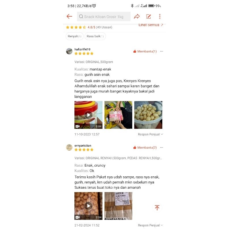 

Endog Lewo 500gram / Mplod Lewo Original & PedaS Renyah Kriuk /Cimol Kering Khas Lewo/Mplod Lewo